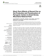 Short-Term Effects of Recent Fire on the Production and Translocation of Pyrogenic Carbon in Great Smoky Mountains National Park