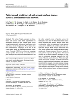 Patterns and predictors of soil organic carbon storage across a continental-scale network