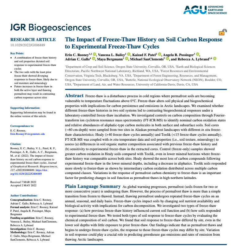 The Impact of freeze-thaw history on soil carbon response to